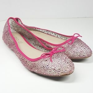 Aldo Pink Rhinstone Sparkle Flats